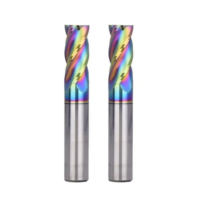 قیمت خوب Rainbow Carbide DLC Coated End Mills Fresas CNC فرز برای آلومینیوم/مس آنلاین