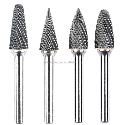 کیفیت 10 عدد مجموعه فرز کاربید تنگستن 6 میلی متری 1/4 اینچی با برش دوگانه برای فلز و چوب کارخانه