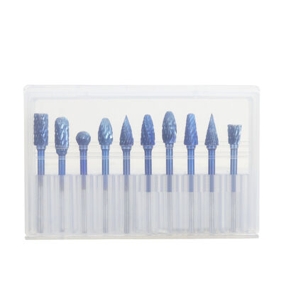 قیمت خوب 3mm Shank Double Cut Tungsten Carbide Rotary Burr با پوشش آبی برای فلز و چوبکاری آنلاین