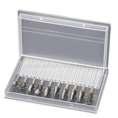 قیمت خوب 10Pcs Tungsten Carbide Rotary Burr Set با 1/8 