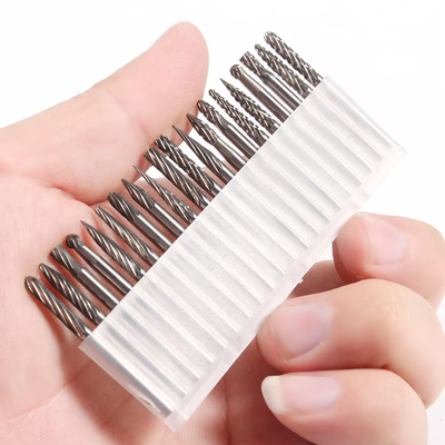 کیفیت Tungsten Carbide Rotary Burr Set 10pcs 3mm Shank Твердосплавные борфрезы
 کارخانه